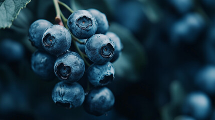 Canvas Print - blueberries on the branch