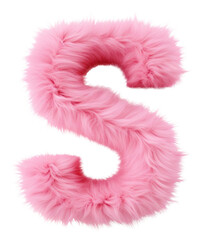 PNG  Fur letter S pink white background accessories.