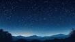 © Boinah - A serene night sky filled with stars above silhouetted mountains and trees.