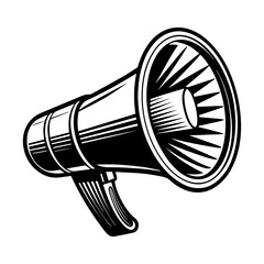 megaphone silhouette vector illustration