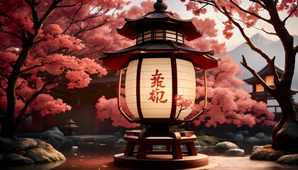 Wall Mural - lantern in the garden