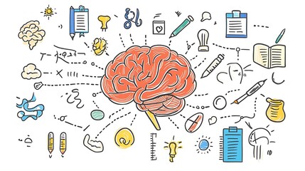 A mind map connecting different study concepts
 