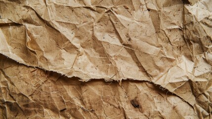 Poster - Close-up of recycled craft paper texture with natural fibers, showcasing its earthy tones and rough surface.