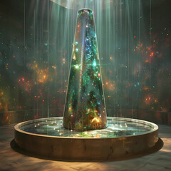 Wall Mural - cosmic dust collection point 3d rendering - collecting the building blocks of planets