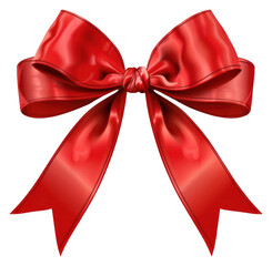 Wall Mural - PNG Ribbon red bow ribbon white background celebration.