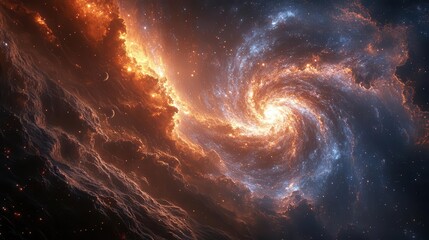 Wall Mural - breathtaking cosmic vista of swirling galaxies and luminous nebulae celestial dance of stars planets