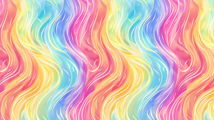 Wall Mural - A colorful, rainbow-colored wave pattern