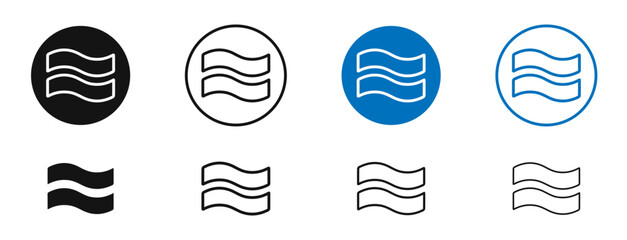 Approximately equal vector icon in black and blue colors