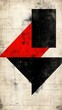 © Salsabila Ariadina - Bold black and red geometric shapes are arranged artistically on a neutral textured surface