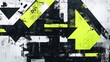 © Salsabila Ariadina - Bold geometric shapes in black and yellow create a striking visual contrast on a textured backdrop
