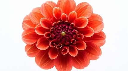 Aufkleber - Dahlia flower  on a  white isolated background with clipping path Closeup  Nature : Generative AI