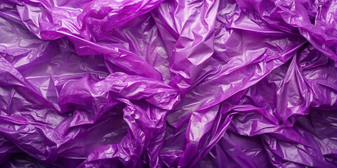 Wall Mural - texture crumpled purple plastic bag