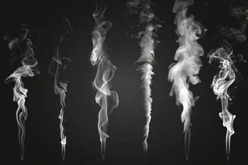 Canvas Print - A close-up shot of smoke emerging from a pipe