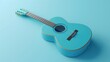 © diwek - Blue Acoustic Guitar on a Blue Background