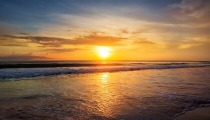 Canvas Print - sunset on the sea of bali indonesia