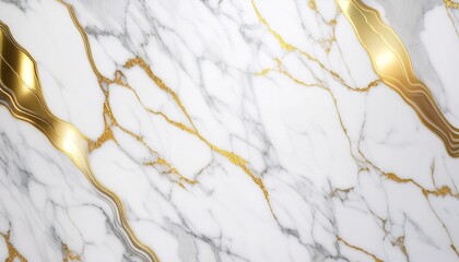 white marble with golden veins plate texture background