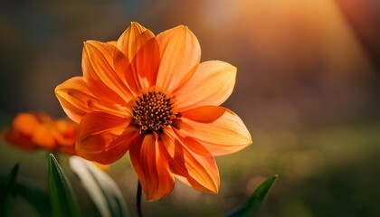 Wall Mural - beautiful orange flower for composition in spring