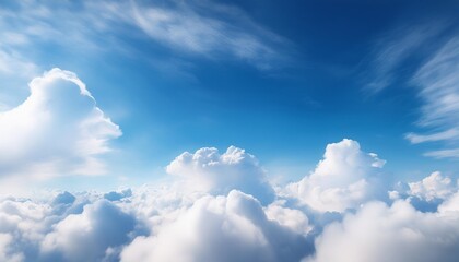 Canvas Print - an ethereal blue sky with clouds in the background a beautiful sunny sky with clouds in the sky an ethereal blue sky with clouds in the background