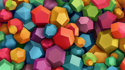 Wall Mural - A colorful pile of cubes with a variety of colors