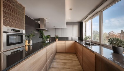 modern kitchen in house