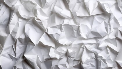 Sticker - close up of white paper crumpled teture background