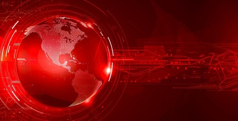 Wall Mural - a stunning digital rendering of a red globe against a dark background. this image captures the essen