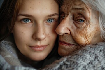 Sticker - A heartfelt moment of love and connection between two women, captured in a warm and intimate embrace