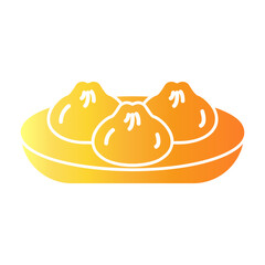 Wall Mural - dumpling Gradient icon