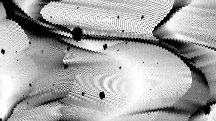 Wall Mural - Abstract motion graphic background in black and white line