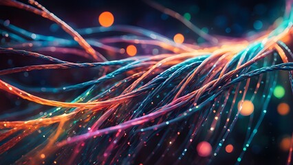 A colorful wire with a lot of different colors
