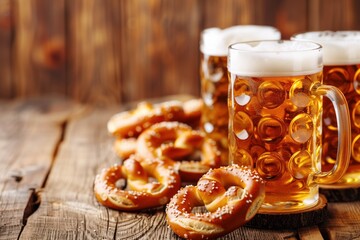 beer mug with pretzel