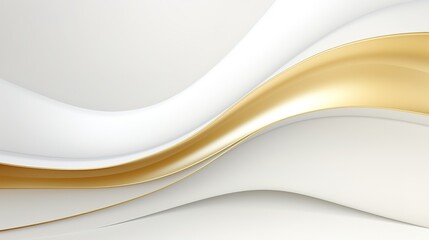 Abstract gold and white wave design.