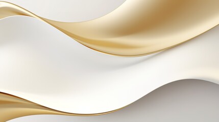 Wall Mural - Abstract golden and white wavy background.