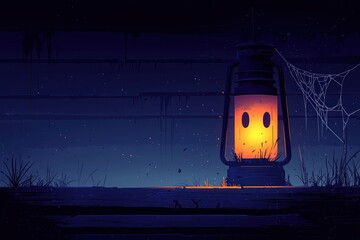 Wall Mural - Luminous Lantern in the Night