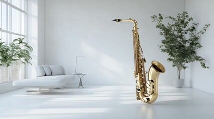 Wall Mural - Bamboo saxophone