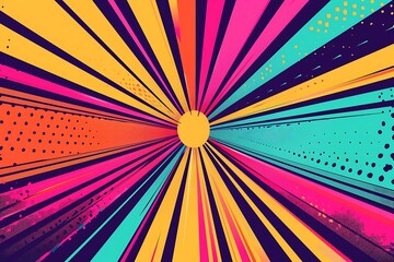Aufkleber - Blank colorful comic abstract background