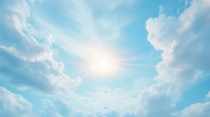 Wall Mural - the sky is blue with a few clouds