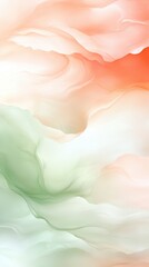Wall Mural - A colorful abstract painting with green, white and orange tones