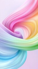 Wall Mural - A colorful, rainbow-colored swirl of fabric or paper