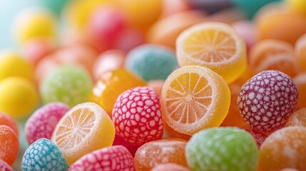 Sweet Delights. Colorful and appetizing candy assortment concept