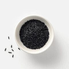 Wall Mural - Black rice in bowl