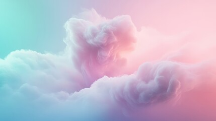 Wall Mural - a cloud of pink smoke is floating in the sky