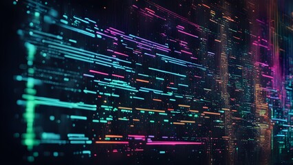 A colorful, abstract image of lines