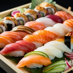 Wall Mural - sushi on a plate