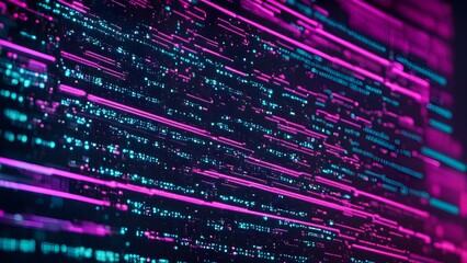 A computer screen with a purple and blue background