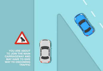 Wall Mural - Safe driving tips and traffic regulation rules. British 