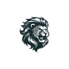 Wall Mural - Lion head logo animal vector template illustration