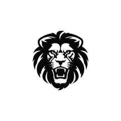 Wall Mural - Lion head logo animal vector template illustration