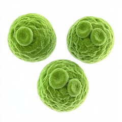 Poster - 3D Illustration of Colorful Cells on White Background