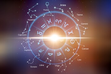 Wall Mural - concept of astrology horoscope zodiac sign